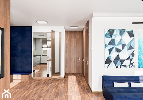 Mieszkanie Chrobry - Średni biały salon, styl nowoczesny - zdjęcie od Pixels