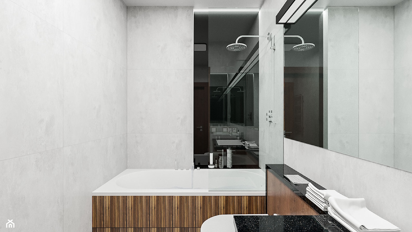 Mieszkanie Chrobry - Mała bez okna łazienka, styl nowoczesny - zdjęcie od Pixels - Homebook