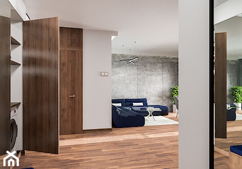 Mieszkanie Chrobry - Duży biały hol / przedpokój, styl nowoczesny - zdjęcie od Pixels