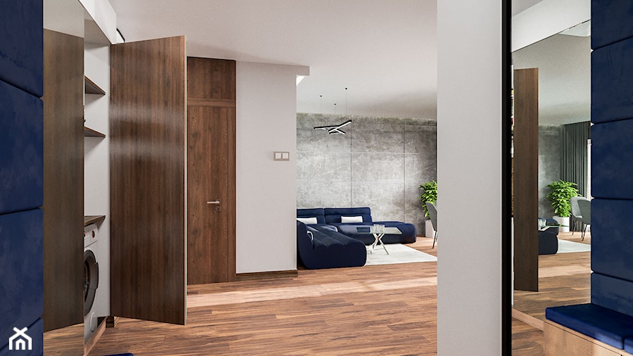 Mieszkanie Chrobry - Duży biały hol / przedpokój, styl nowoczesny - zdjęcie od Pixels