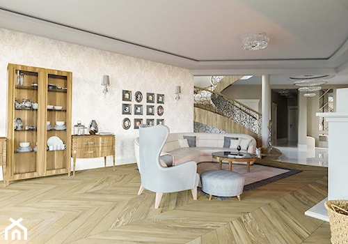 Dom Cyprianka - Średni szary salon - zdjęcie od Pixels