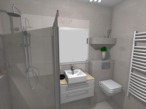 Mała łazienka w bloku - Mała bez okna łazienka, styl minimalistyczny - zdjęcie od PŁYTKI-SKLEP24