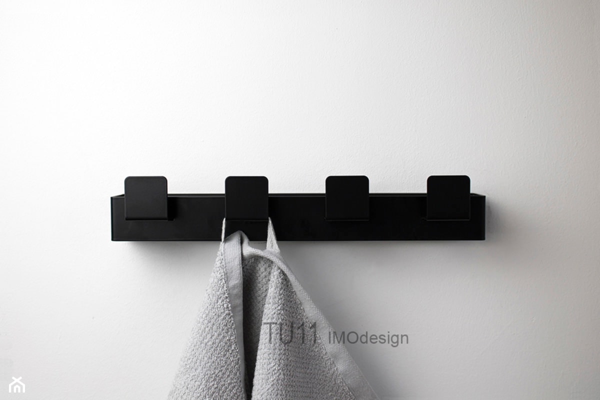 czarny nowoczesny wieszak na ubrania i ręczniki TU 11 - zdjęcie od IMOdesign - Homebook