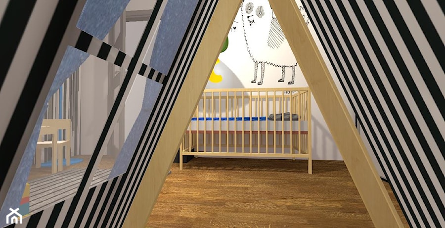 Pokój małego chłopca - Średni biały pokój dziecka dla niemowlaka dla chłopca dla dziewczynki - zdjęcie od CzerwonyAtrament