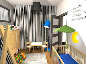 Pokój małego chłopca - Średni biały szary pokój dziecka dla niemowlaka dla chłopca - zdjęcie od CzerwonyAtrament