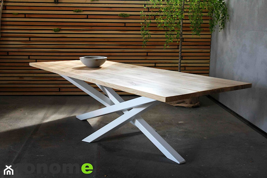 Stół X - drewno i metal - zdjęcie od monome