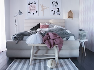 Balet - Mała biała sypialnia, styl skandynawski - zdjęcie od Materace Hilding