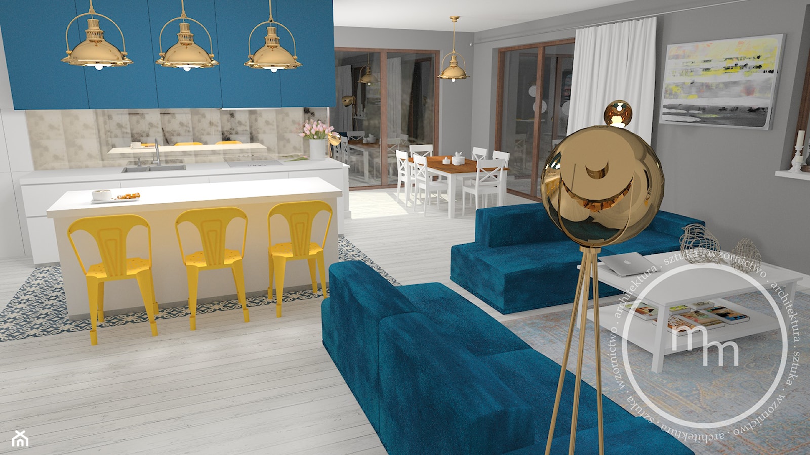 Projekt wnętrza mieszkalnego, Tarnów 2018 - Kuchnia - zdjęcie od M&M pracownia projektowania wnętrz - Homebook