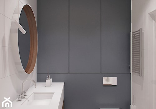 FREE APARTMENT - Mała na poddaszu bez okna łazienka, styl nowoczesny - zdjęcie od Tobi Architects