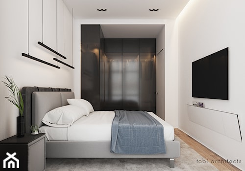 INTELLIGENCE - Średnia biała sypialnia, styl nowoczesny - zdjęcie od Tobi Architects
