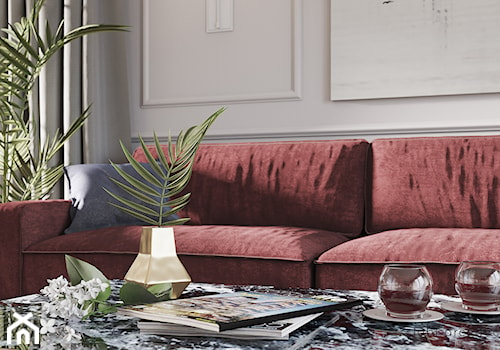 CHERRY MOOD - Mały szary salon, styl tradycyjny - zdjęcie od Tobi Architects