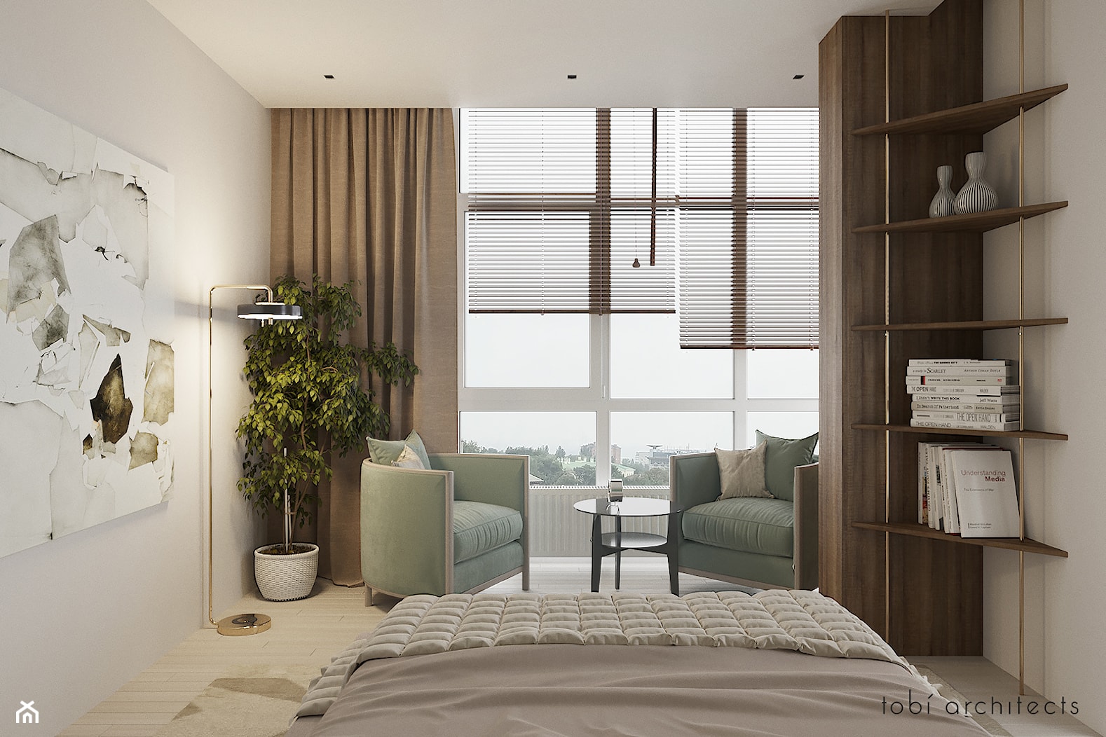 FOR YOU & ME - Średnia szara sypialnia, styl nowoczesny - zdjęcie od Tobi Architects - Homebook