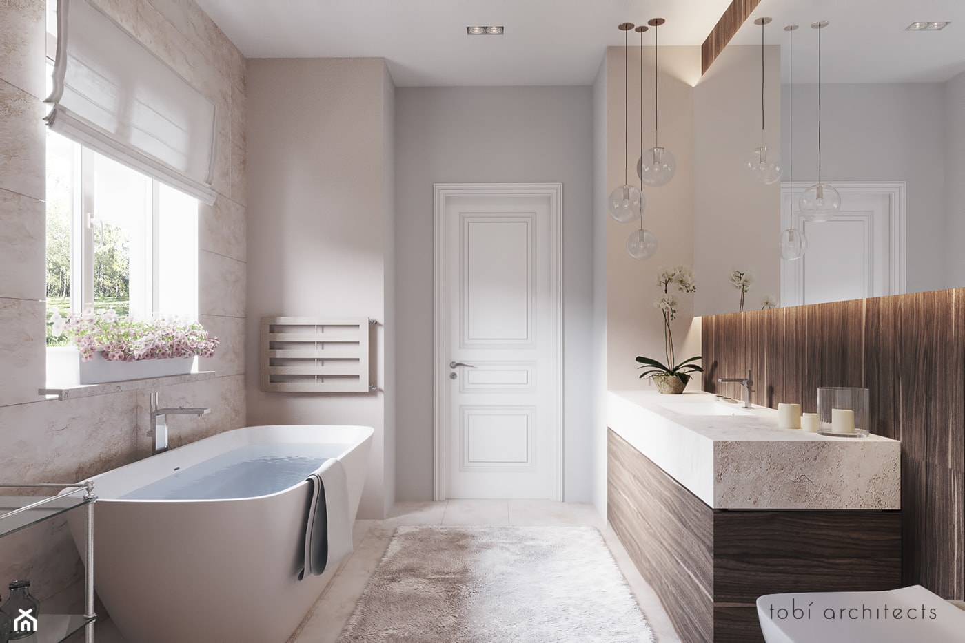 CHERRY MOOD - Średnia łazienka z oknem, styl tradycyjny - zdjęcie od Tobi Architects - Homebook
