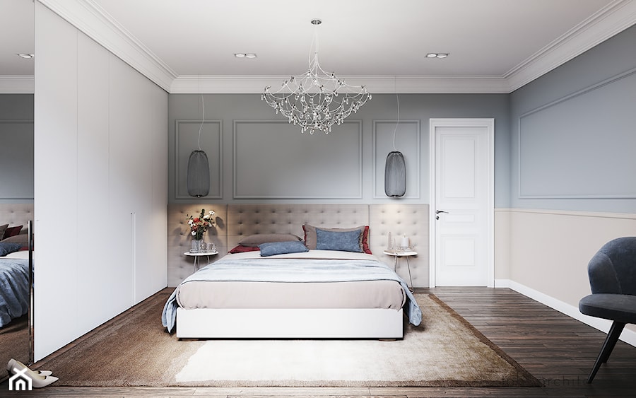 CHERRY MOOD - Średnia szara sypialnia, styl tradycyjny - zdjęcie od Tobi Architects