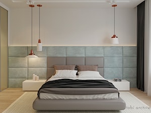 DREAMING OF LIGHT - Średnia biała sypialnia, styl nowoczesny - zdjęcie od Tobi Architects