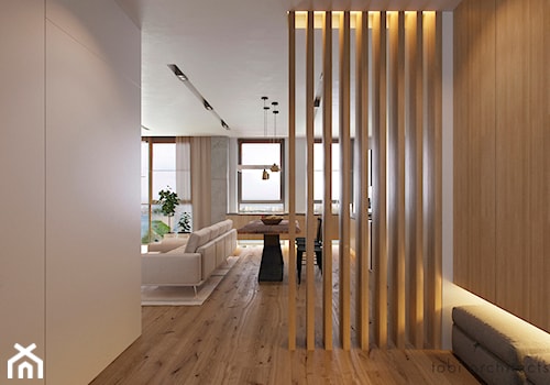 LOOKING AT DNIPRO - Średni beżowy hol / przedpokój, styl nowoczesny - zdjęcie od Tobi Architects