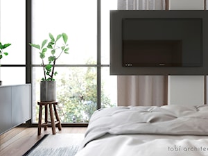 LOOKING AT DNIPRO - Sypialnia, styl nowoczesny - zdjęcie od Tobi Architects