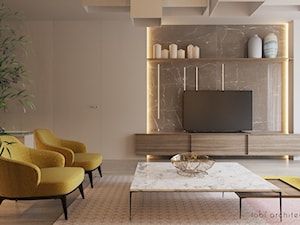 DREAMING OF LIGHT - Duży biały salon, styl nowoczesny - zdjęcie od Tobi Architects