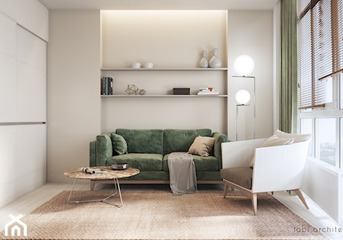 FOR YOU & ME - Mała beżowa sypialnia, styl nowoczesny - zdjęcie od Tobi Architects