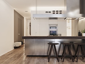 INTELLIGENCE - Średnia czarna szara jadalnia w kuchni, styl nowoczesny - zdjęcie od Tobi Architects