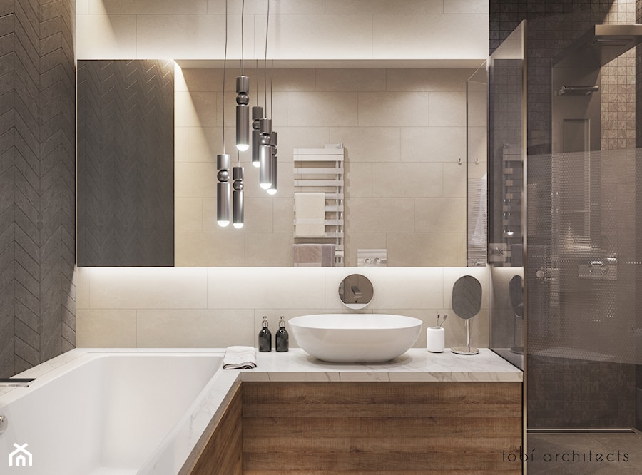 FOR YOU & ME - Średnia bez okna łazienka, styl nowoczesny - zdjęcie od Tobi Architects