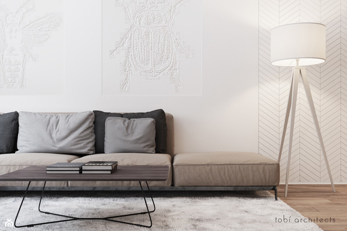INTELLIGENCE - Średni biały salon, styl nowoczesny - zdjęcie od Tobi Architects - Homebook