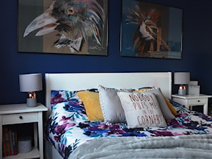 Metamorfoza sypialni - Mała niebieska sypialnia, styl nowoczesny - zdjęcie od Element Design