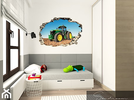 Aranżacje wnętrz - Pokój dziecka: Pokój dla młodego fana traktorów - sandroom. Przeglądaj, dodawaj i zapisuj najlepsze zdjęcia, pomysły i inspiracje designerskie. W bazie mamy już prawie milion fotografii!