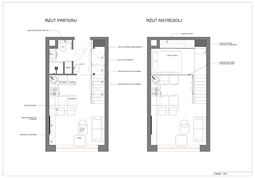 Rzut mikromieszkania - zdjęcie od sandroom