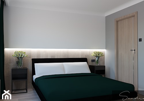 Sypialnia z podświetleniem ściennym - zdjęcie od sandroom