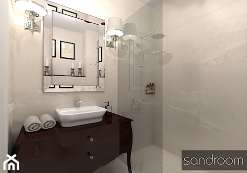 Elegancka łazienka w beżach - zdjęcie od sandroom