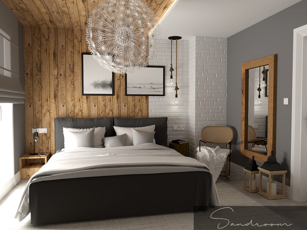Sypialnia w rustykalnym stylu - zdjęcie od sandroom - Homebook