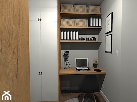 Aranżacje wnętrz - Biuro: Mini przestrzeń biurowa - sandroom. Przeglądaj, dodawaj i zapisuj najlepsze zdjęcia, pomysły i inspiracje designerskie. W bazie mamy już prawie milion fotografii!