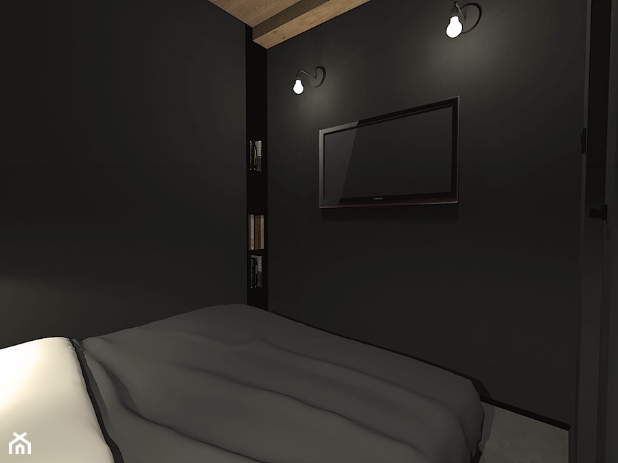 Męski loft w odrestaurowanych koszarach/sypialnia - zdjęcie od sandroom