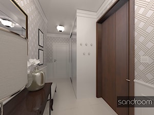 Klasyczne wnętrze na 50 m kwadratowych - Średni z wieszakiem biały hol / przedpokój, styl tradycyjny - zdjęcie od sandroom