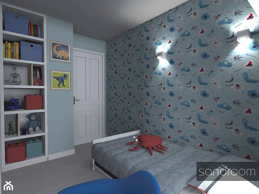 Pokój chłopca w kolorze błękitnym - zdjęcie od sandroom