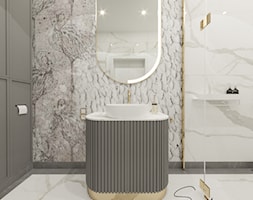 Elegancka łazienka ze złotem - zdjęcie od sandroom - Homebook