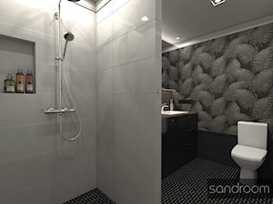 Odważna łazienka z motywem palmy - zdjęcie od sandroom