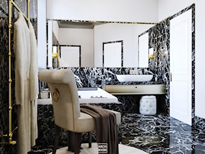 Dom w stylu art-deco - Średnia bez okna z lustrem łazienka, styl glamour - zdjęcie od ARCH-BOOM