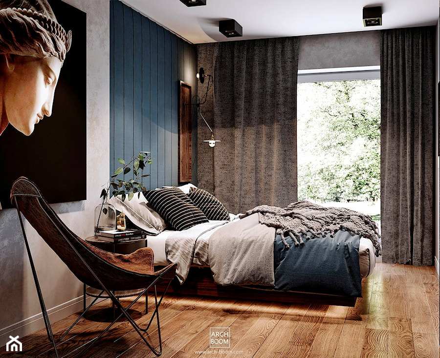 Aranżacja sypialni w-ponadczasowym surowym klimacie - zdjęcie od ARCH-BOOM