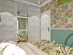 PROJEKT WNĘTRZA - SYPIALNIA TYCHY - Mała szara zielona sypialnia, styl tradycyjny - zdjęcie od AM PROJEKT Adrian Muszyński