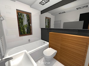 Apartament 85 m2 _ Wrocław - Łazienka, styl nowoczesny - zdjęcie od Klapińska ARCHITEKTURA WNĘTRZ