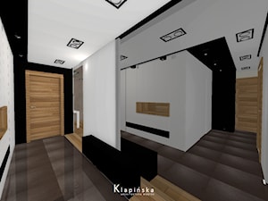 Apartament 85 m2 _ Wrocław - Hol / przedpokój, styl nowoczesny - zdjęcie od Klapińska ARCHITEKTURA WNĘTRZ