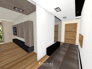 Apartament 85 m2 _ Wrocław - Hol / przedpokój, styl nowoczesny - zdjęcie od Klapińska ARCHITEKTURA WNĘTRZ