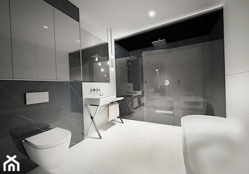 ak home design projekty - Średnia bez okna z punktowym oświetleniem łazienka, styl nowoczesny - zdjęcie od ak home design