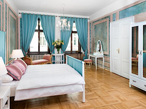 Apartamenty FRESCO w Krakowie - Średnia niebieska sypialnia, styl nowoczesny - zdjęcie od Mateusz Torbus / Fotograf