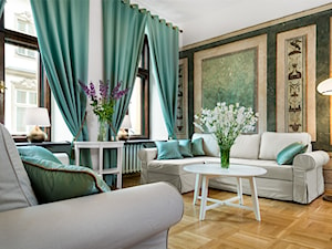 Apartamenty FRESCO w Krakowie - Mały biały salon, styl nowoczesny - zdjęcie od Mateusz Torbus / Fotograf