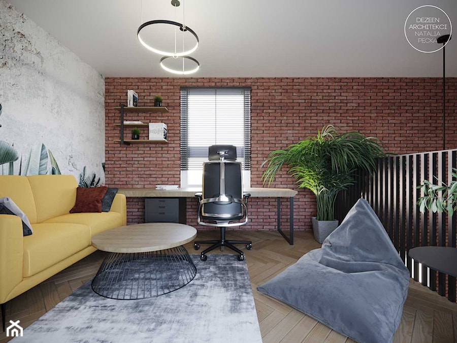 Dom w industrialnym klimacie - Biuro, styl nowoczesny - zdjęcie od DEZEEN ARCHITEKCI Natalia Pęcka