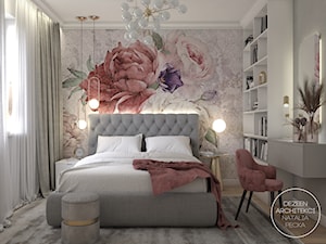 Pastelowe mieszkanie w stylu angielskim - Sypialnia, styl nowoczesny - zdjęcie od DEZEEN ARCHITEKCI Natalia Pęcka