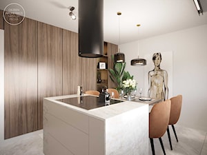 Projekt wnętrza domu w ciepłych barwach - Kuchnia, styl nowoczesny - zdjęcie od DEZEEN ARCHITEKCI Natalia Pęcka